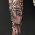 CNX Tattoo Frauenportrait Tattoo Realistic Arm von CNX Tattoo Berlin Prenzlauer Berg