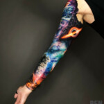 CNX Tattoo Galaxy Tattoo Farbig Realistic Arm von CNX Tattoo Berlin Prenzlauer Berg