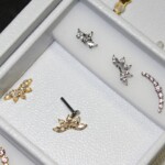 Große Auswahl an Helix Piercing Aufsätzen aus Titan, 18K Gold und Chirurgenstahl in CNX Tattoo Berlin Prenzlauer Berg